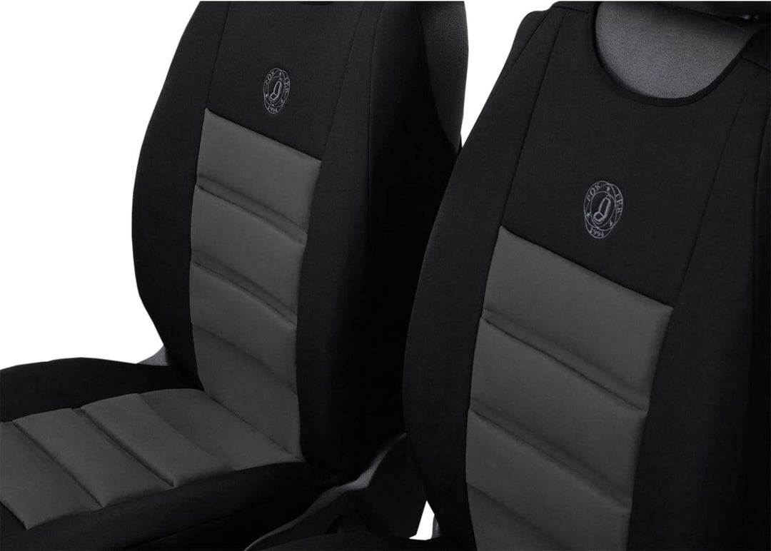 GSC Sitzbezüge Universal Schonbezüge 1+1 kompatibel mit VW Polo VI Grau, Grau