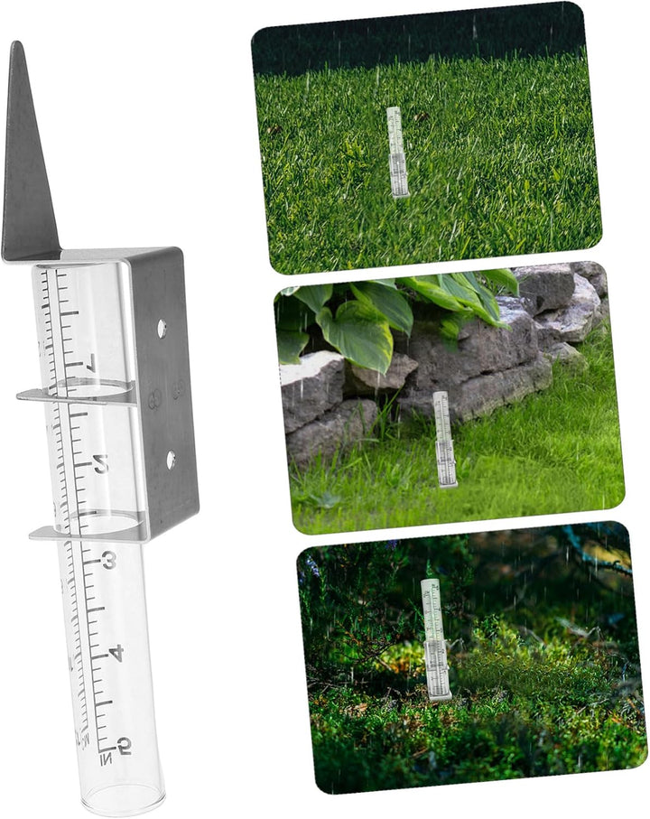 BESPORTBLE Regenmesser Aus Edelstahl Und Glas Für Genaue Niederschlagsmessung Im Garten Mit Montageh