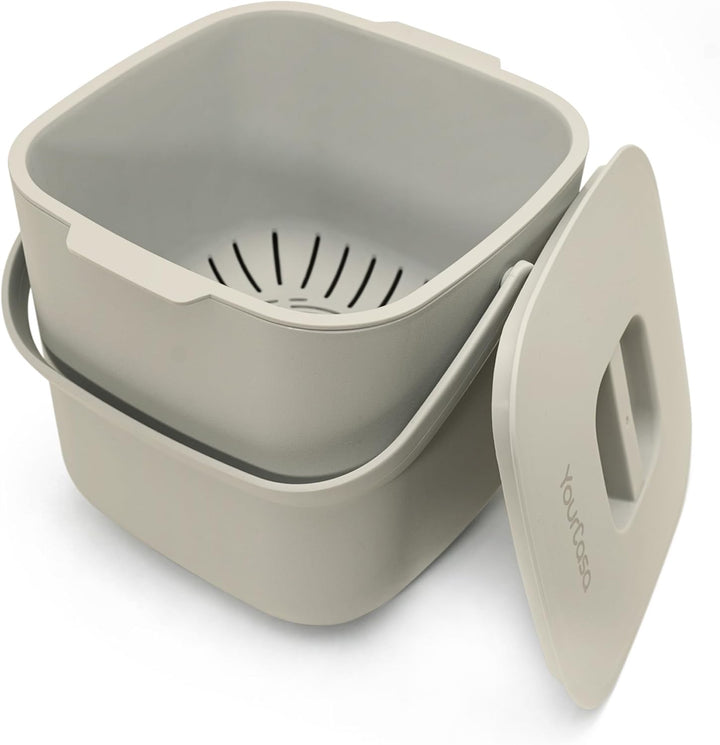 YourCasa® Biomülleimer Küche - 7L - Komposteimer für alltäglichen Biomüll Behälter - Spülmaschinenfe