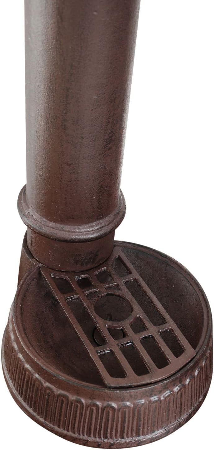 aubaho Standbrunnen 73cm Alu Brunnen Waschbecken Garten im Antik-Stil braun