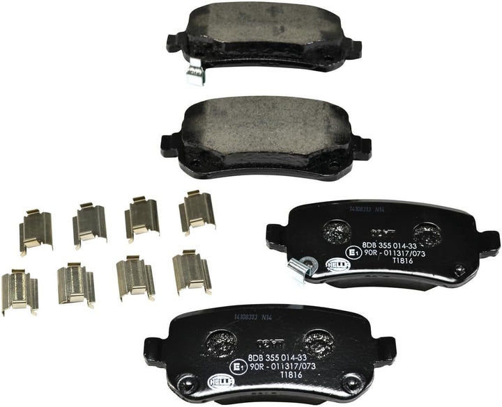 HELLA PAGID 8DB 355 014-331 Bremsbelagsatz - T1816 - Dicke/Stärke: 17mm - Bremssystem: Lucas - mit a