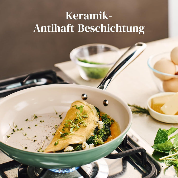 Redchef Pfanne Induktion 24cm, Antihaft Beschichtung Keramikbeschichtung Bratpfannen, Ceramic Pfanne