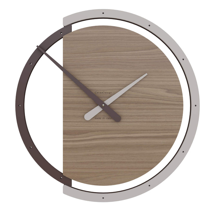 CalleaDesign 45 cm Wanduhr Zaki Canaletto Walnuss, Canaletto Walnuss
