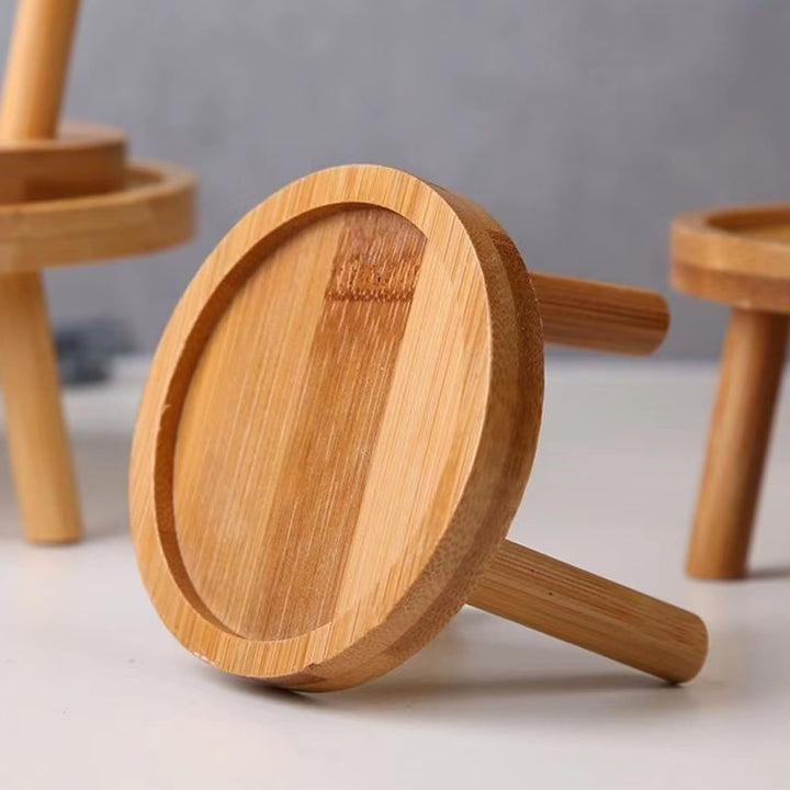 Pflanzenhocker Holz Klein, Hocker Holz Für Blumen, Topfpflanzenständer, Blumentopf Basishalter Rund,
