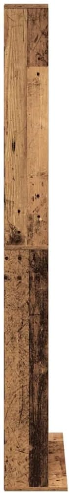 vidaXL CD Regal mit Regal Altholz 101 x 23 x 177,5 cm Holzwerkstoff, Moderner, rechteckiger Mediensp