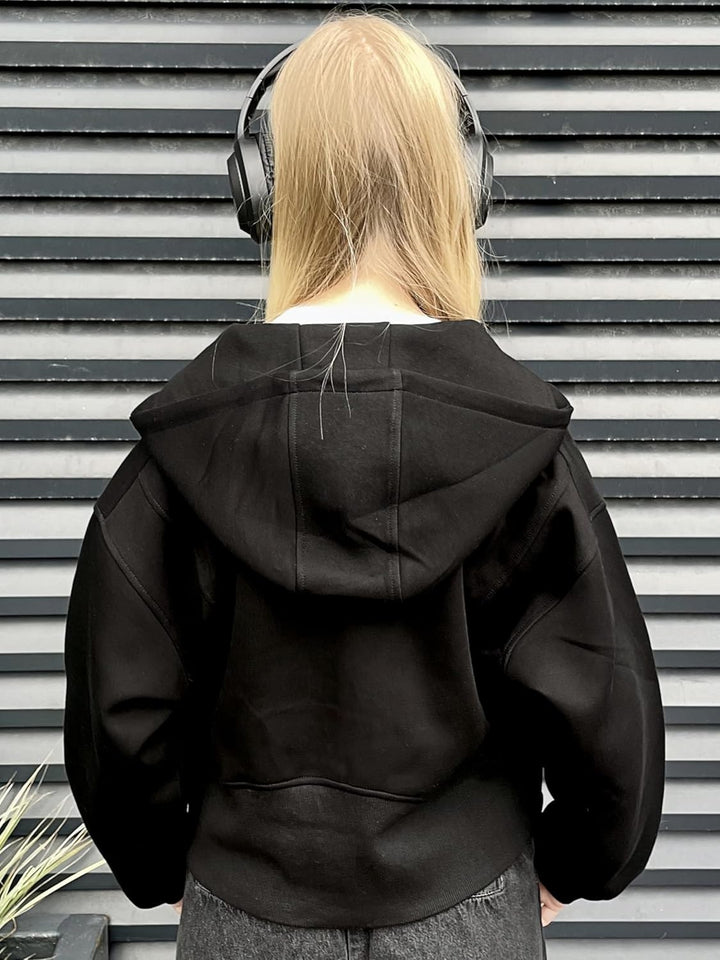 Rolanko Kapuzenpullover für Mädchen mit Reissverschluss, Gemütliche Langarm-Kapuzenjacke Lässiges Sw
