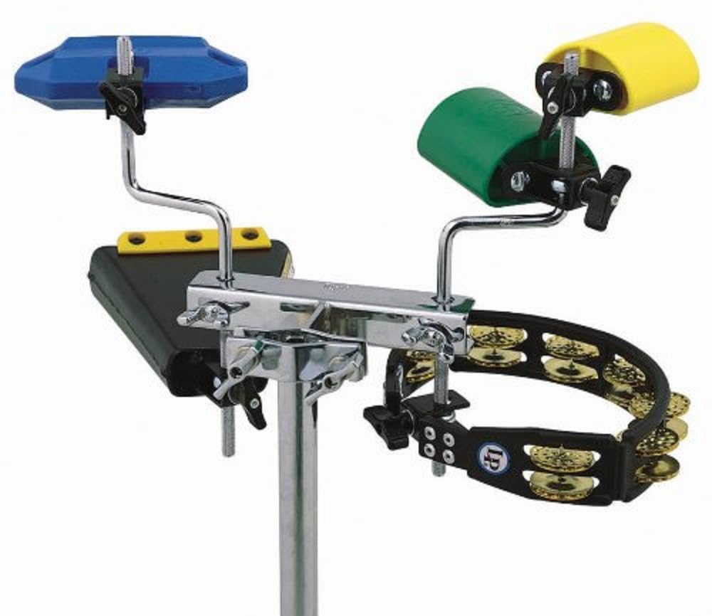 LP Latin Percussion Halterung Mini Rack Everything, kompaktes Design, verchromtes Stahlgestell, LP47