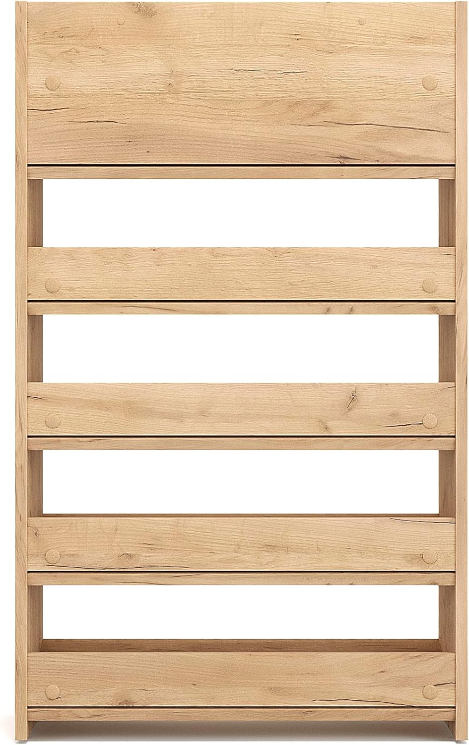 KOMTO Schuhregal Schmal - Schuhablage Flur mit 5 Ebenen Offener Schuhschrank Schuh Organizer Platzsp