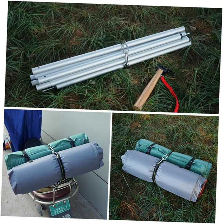 BESTonZON Elastische Gummiseile und Fahrradgepäckbefestigung aus Aluminiumlegierung 5 Stück mit Hake