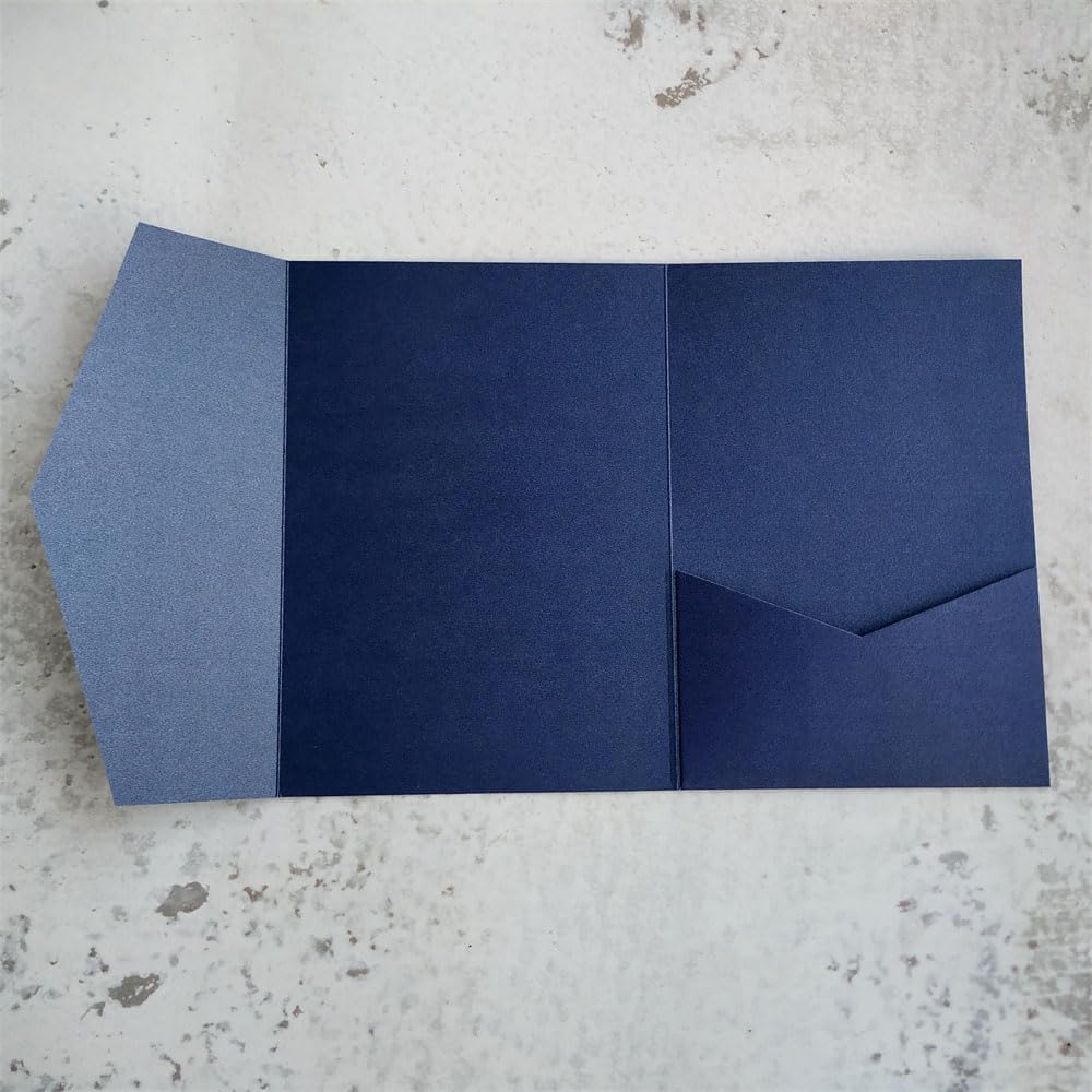 MillaSaw Einladungskarten blau 5 x 7 cm mit Umschlag für Hochzeit Brautdusche Geburtstag Dankeskarte