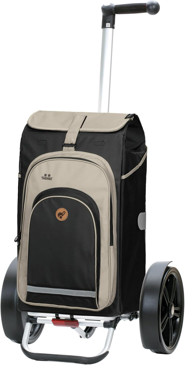 Andersen Shopper Tura Alu klappbar mit Kugellagerrad Ø 29cm und 62 Liter Tasche Hydro 2.0 mit Kühlfa