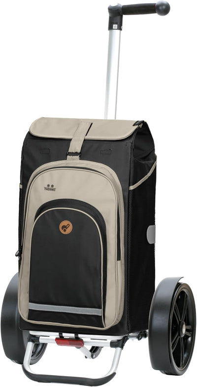 Andersen Shopper Tura Alu klappbar mit Kugellagerrad Ø 29cm und 62 Liter Tasche Hydro 2.0 mit Kühlfa