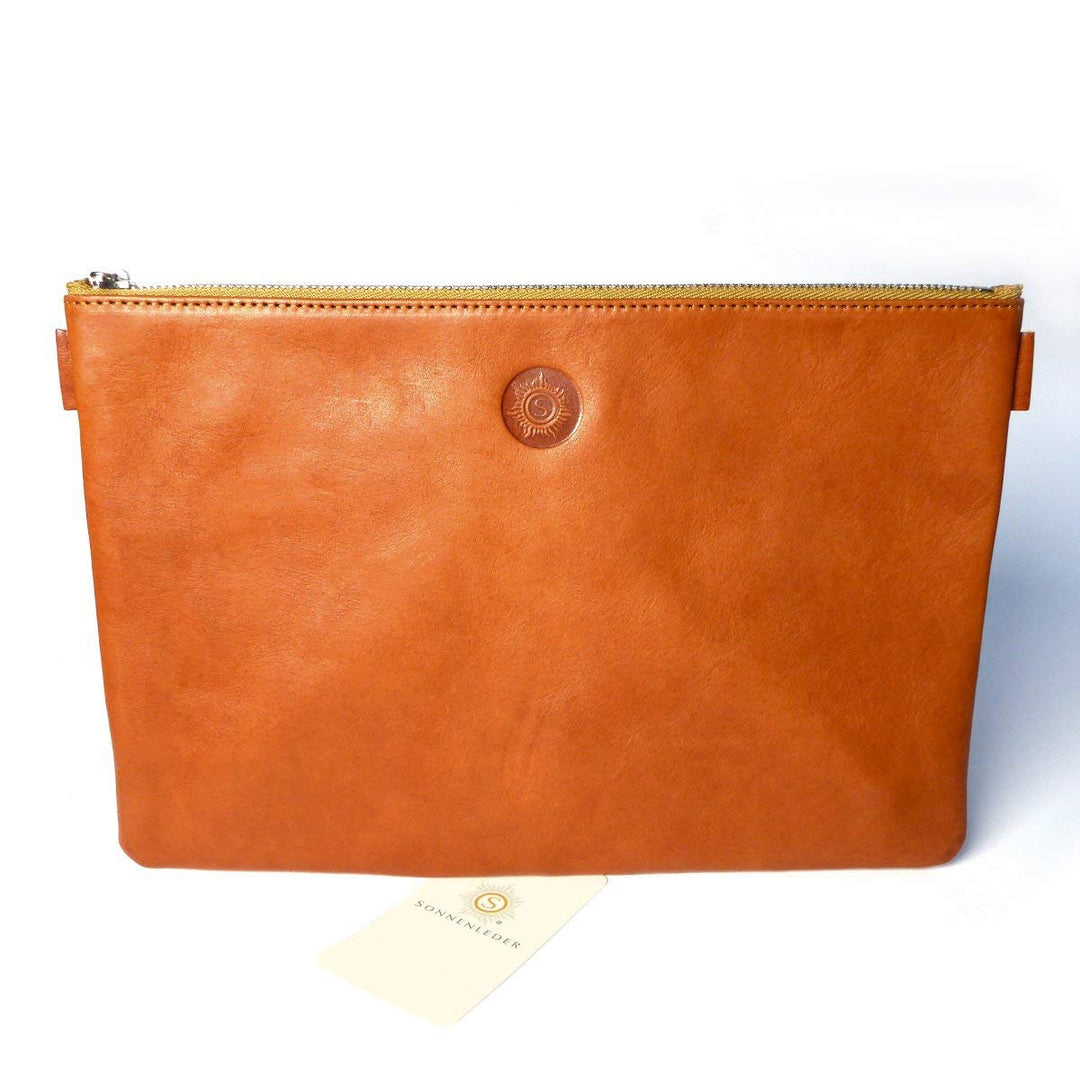 SONNENLEDER - hochwertige Banktasche "WEILL" Farbe: Natur *Echtes Leder*, Natur