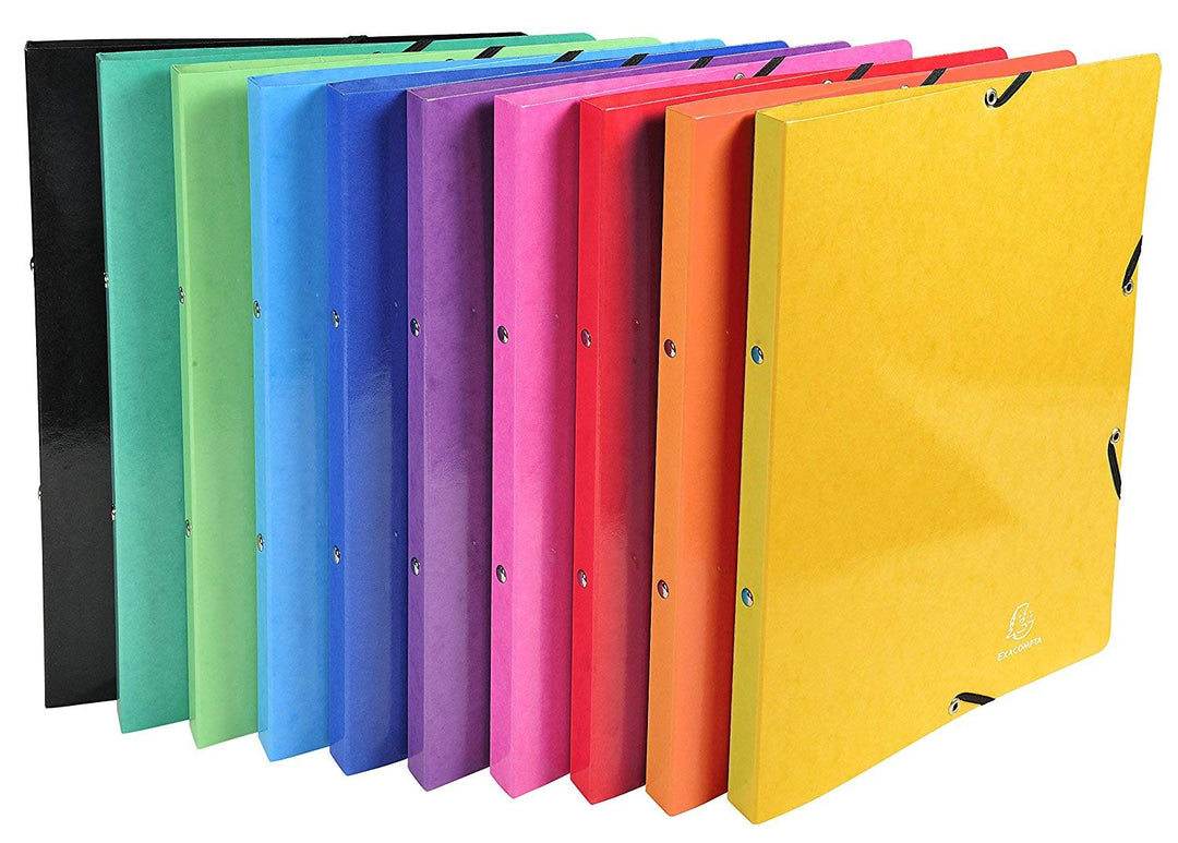 Exacompta 54829E Iderama Ringbuch (mit Gummizug A4, 2 Ringe, 15 mm, beschichteter Manila-Karton) (so