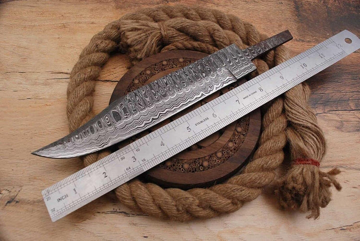 Damast Klinge Handgeschmiedete Damast Rohling Damascus blank blade 6031EA