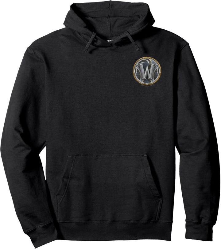 World of Warcraft Small Chest Pocket Stylized W Logo Pullover Hoodie