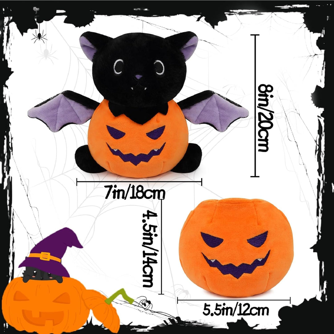 MUFEIRUO Halloween Fledermaus Plüsch,Halloween Fledermaus Plüschtiere,Halloween Kürbis Plüsch,Hallow