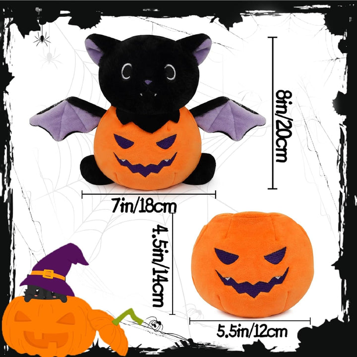 MUFEIRUO Halloween Fledermaus Plüsch,Halloween Fledermaus Plüschtiere,Halloween Kürbis Plüsch,Hallow