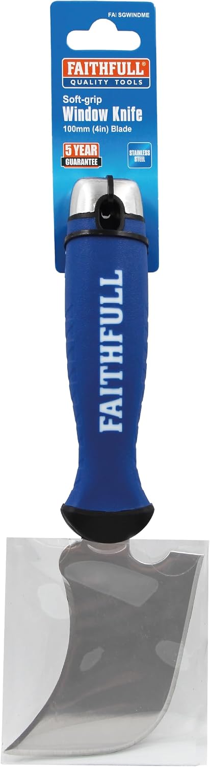 Faithfull SGWINDME Profi Fenstermesser Quarter Moon, Blau