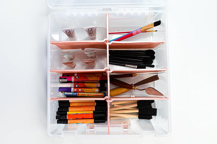 ArtBin 6990RK Super Satchel Double Deep tragbarer Kunst- und Bastelmaterial-Organizer mit Griff, [1]