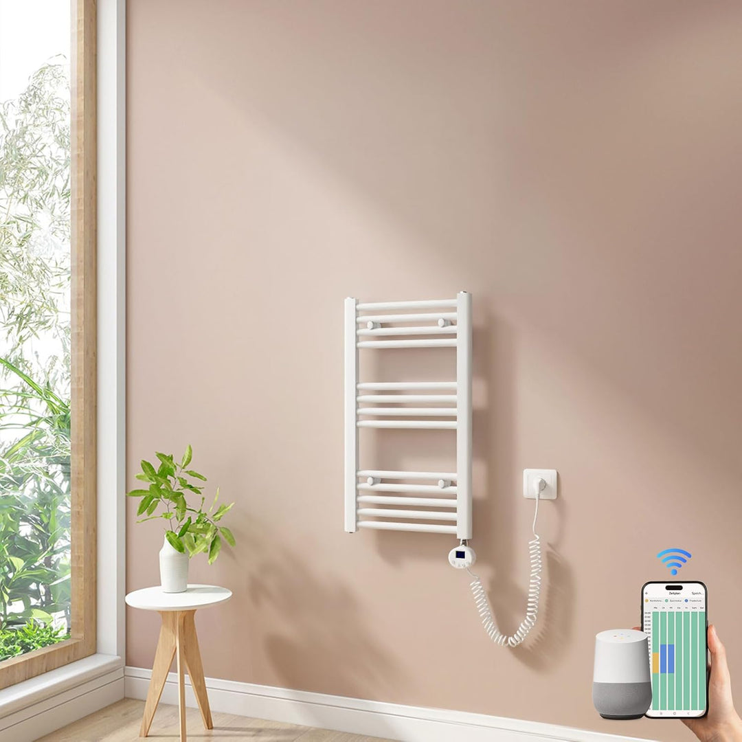 Heilmetz Smart WiFi Badheizkörper Elektrisch 70x40cm Elektrischer Handtuchtrockner mit Thermostat un