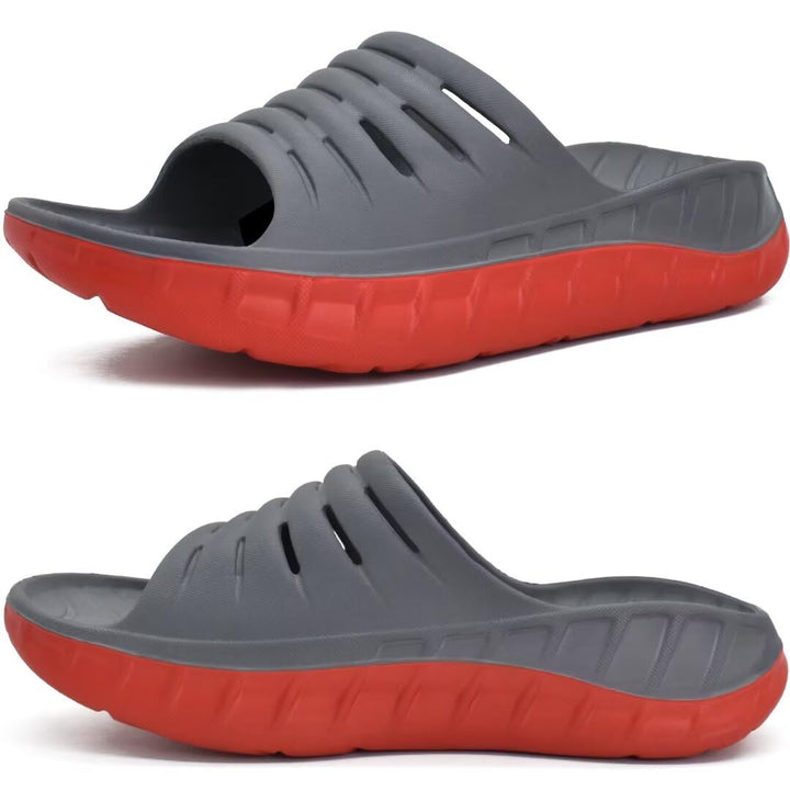 KuaiLu Recovery Sandalen Herren Bequeme Plantarfasziitis Schlappen Orthopädische Offene Zehen Männer