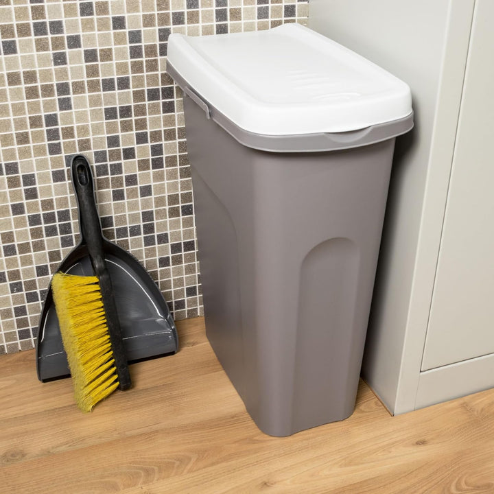 25L Mülleimer weiss, Mülleimer Küche, Mülltonne, Abfalleimer Küche, Trash Bin, Mistkübel, Gelber Sac