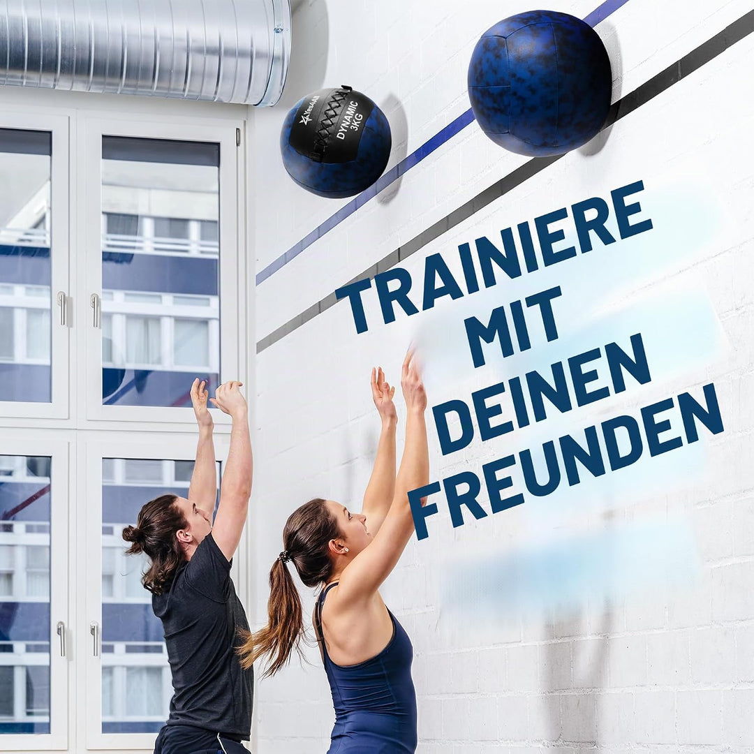 Yes4All Wall Ball, Soft Medicine Ball for Core Training and Workouts 3 KG, 3 KG