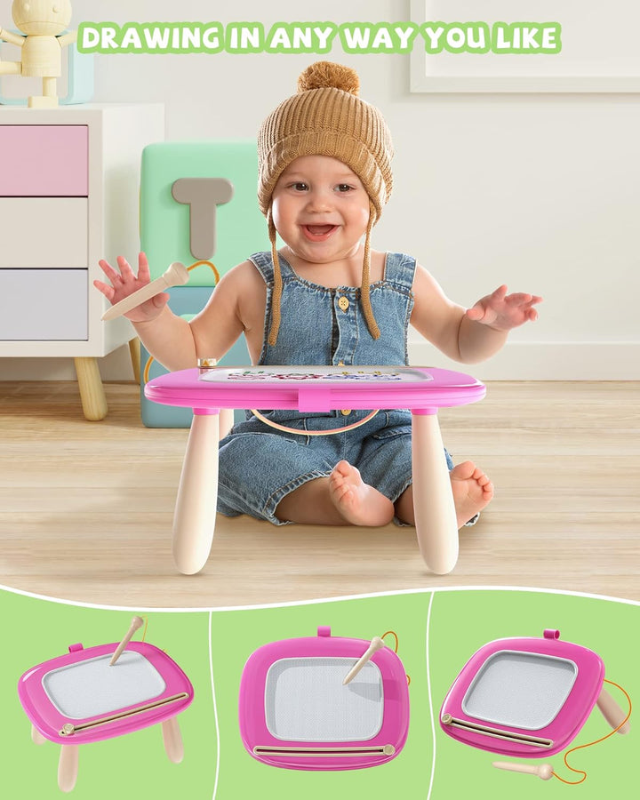 Kikapabi Magnetisches Zeichenbrett für Kleinkinder – Geschenk zum 1. Geburtstag für Mädchen und Jung