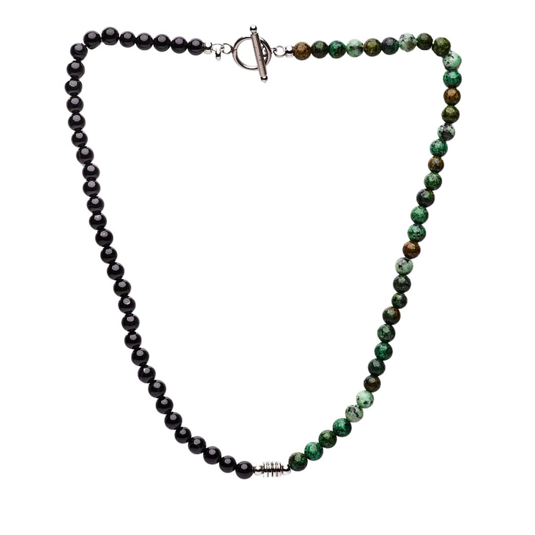 Handgemachte Herren Tigerauge Onyx Perlenkette Kette Natürliche Edelsteine Heilung Kristallschmuck (