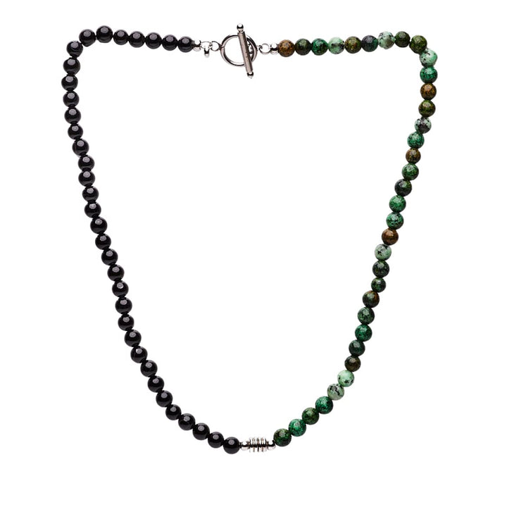 Handgemachte Herren Tigerauge Onyx Perlenkette Kette Natürliche Edelsteine Heilung Kristallschmuck (