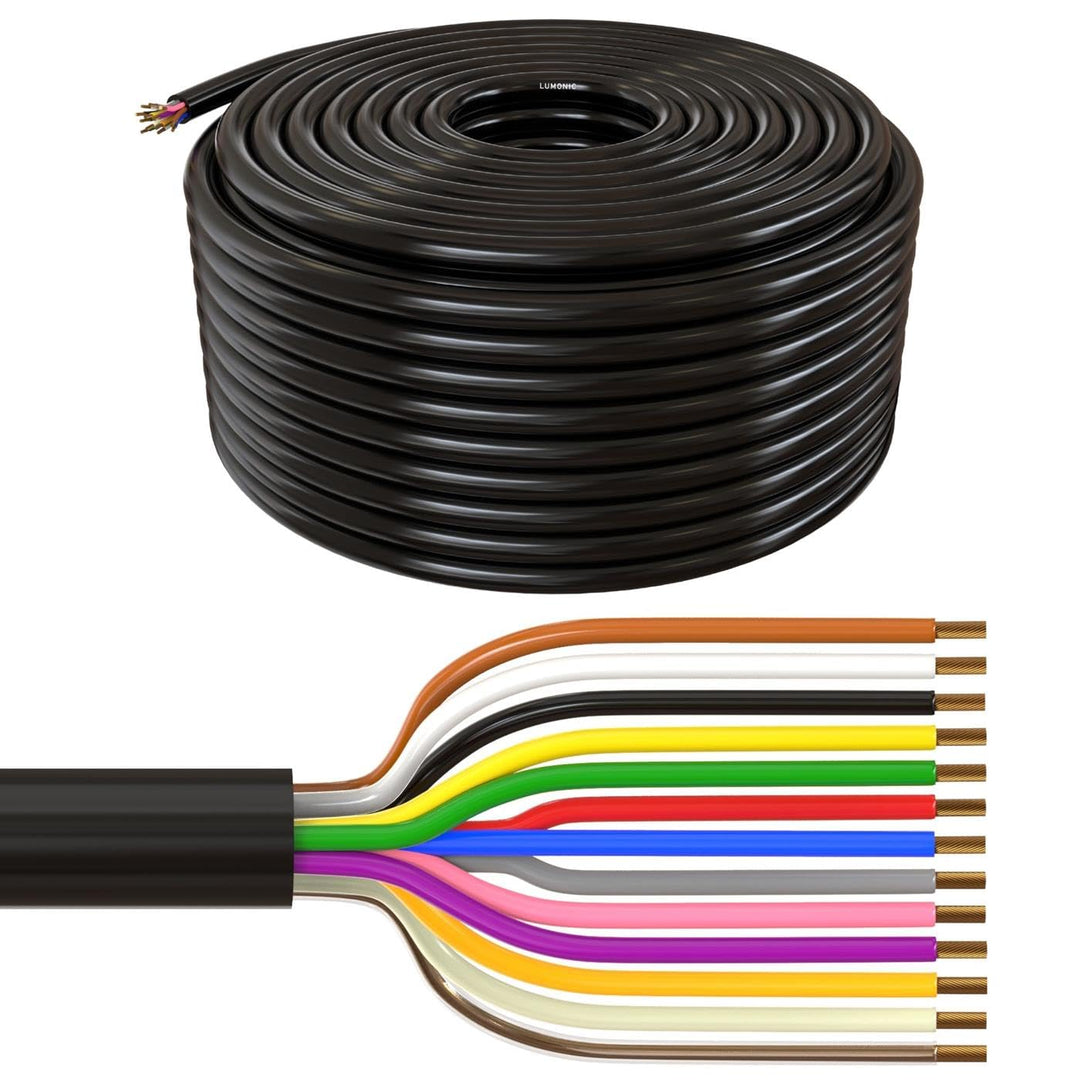 Lumonic 20m FLRYY Fahrzeugkabel 13 adrig I Fahrzeugleitung mit Kabelquerschnitt 13x 1,5mm² I Kabel A