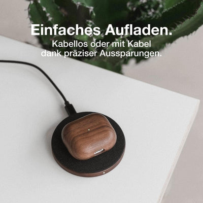 Woodcessories - Nachhaltiges Case kompatibel mit Airpods 3 Hülle Holz, Walnuss Holz, AirPods 3