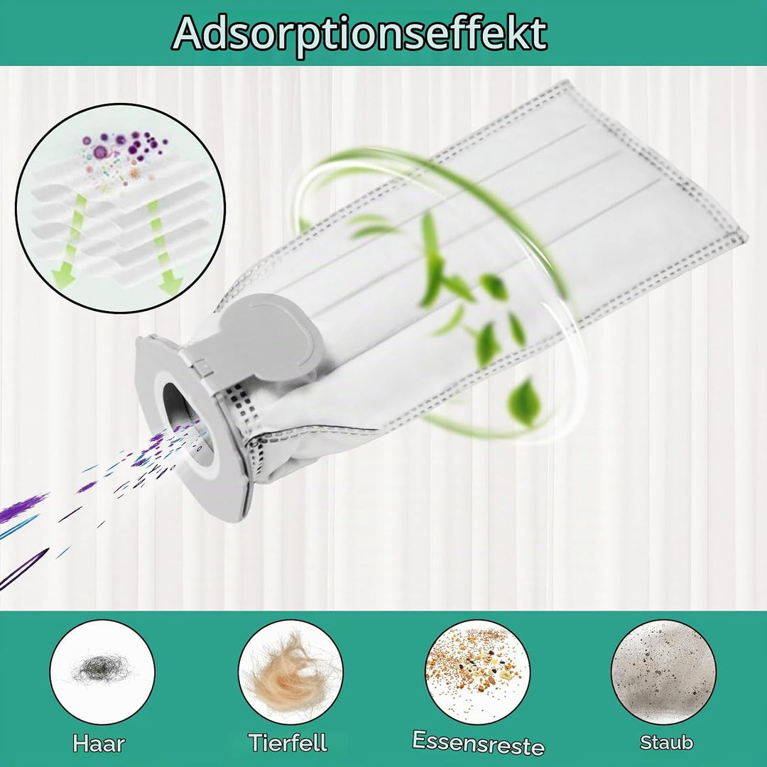 10 Stück Staubsaugerbeutel und 2 Filter für Vorwerk Kobold VK7 FP7 Premium Filtertüten Staubsauger A