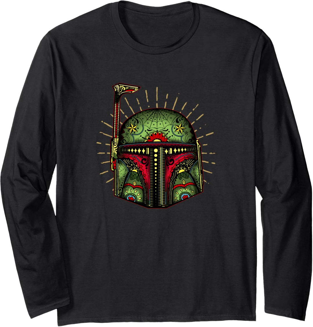 Star Wars Boba Fett Sugar Skull Langarmshirt