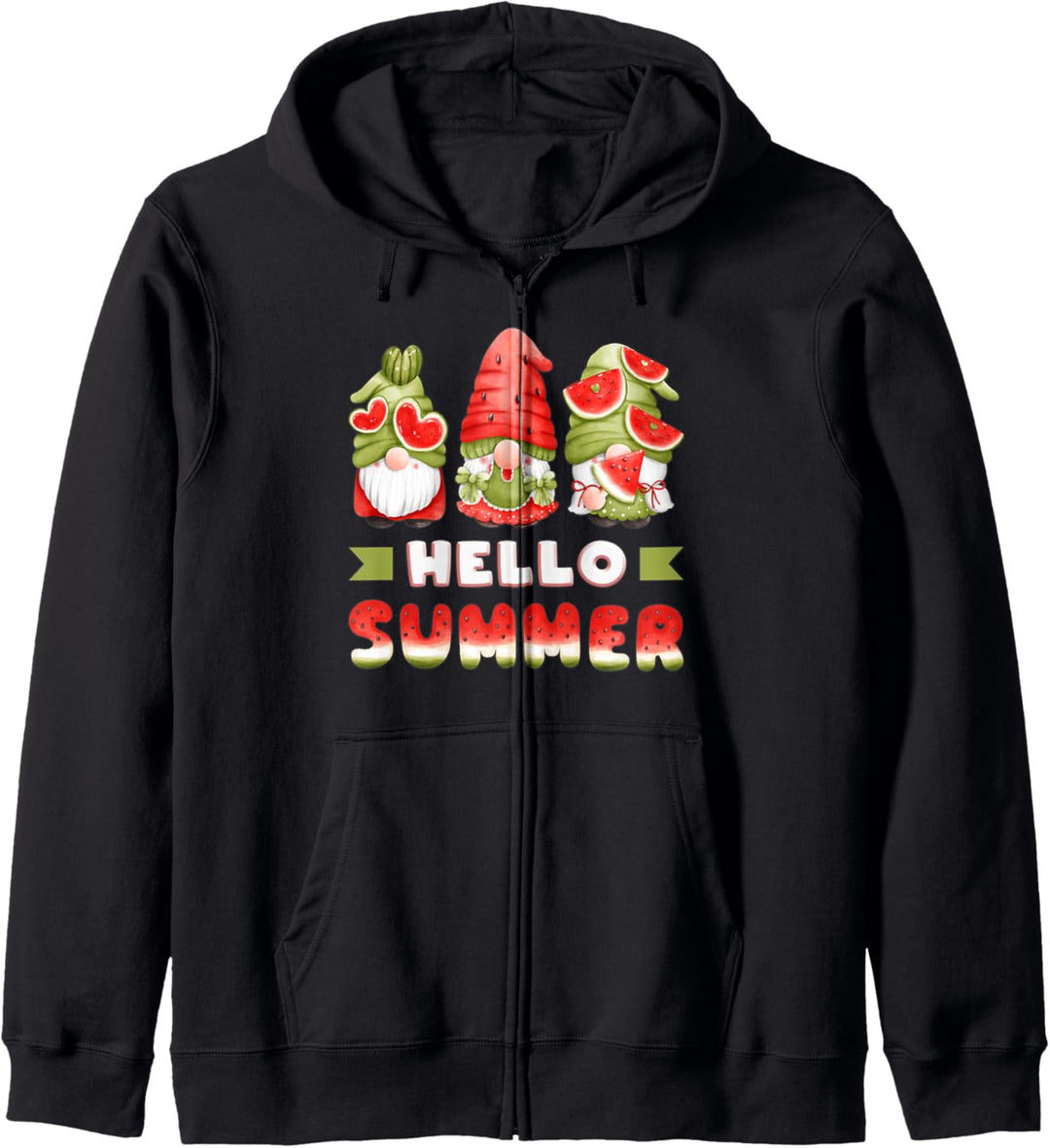 Wassermelonen Zwerge, lustige Sommer Wichtel, Gnome Kapuzenjacke