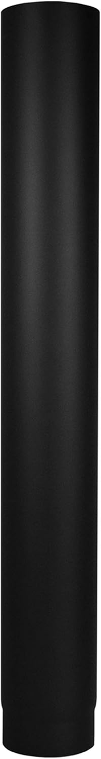 LANZZAS Ofenrohr 1000 mm, im Durchmesser, DN Ø 150 mm, Farbe: schwarz-metallic - weitere Rohre aus u