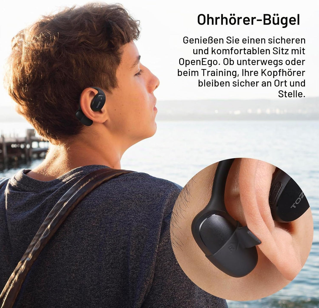 TOZO OpenEgo Open Ear Kopfhörer 5.3 Bluetooth Kopfhörer Sport mit Ohrbügel,Kopfhörer Kabellos Blueto