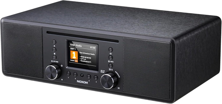 Noxon Furka Schwarz - DAB+, CD, UKW, Bluetooth, USB, AUX-IN, Stereo, Kopfhöreranschluss, Schwarz