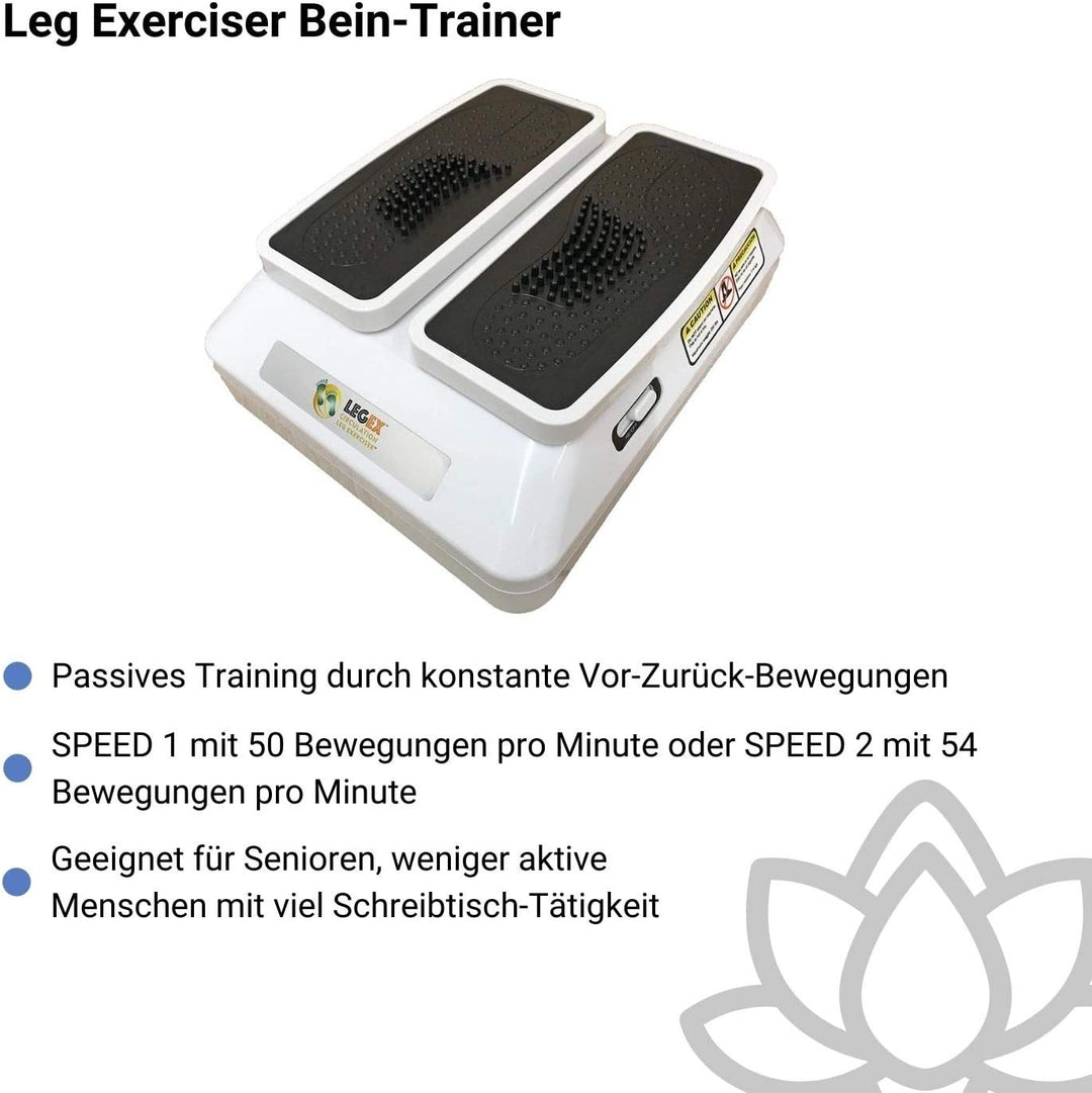 Leg Exerciser Bein-Trainer I passives Training durch konstante Bewegung - für Senioren geeignet I Be