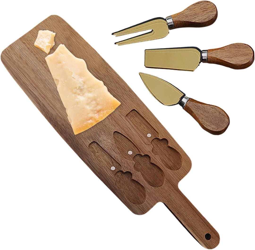 Käsebrett-Set | Mehrzweck Wurstbrett-Set aus Tragbares Käse-Servierbrett Wurstbrett-Set, mit Griff u