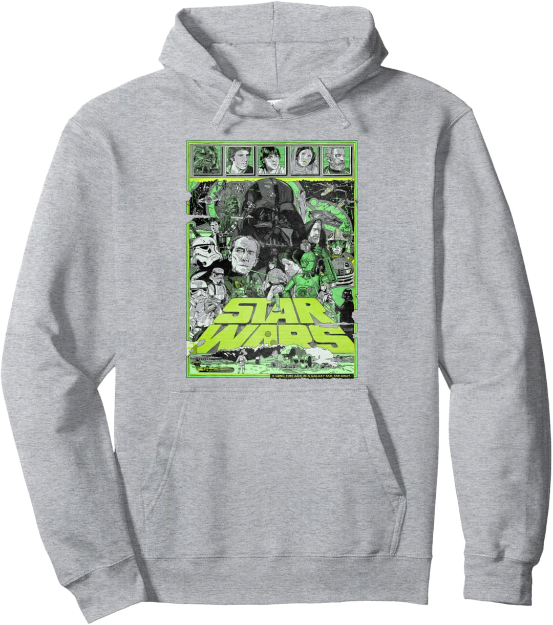 Star Wars A New Hope Epic Green Poster Pullover Hoodie