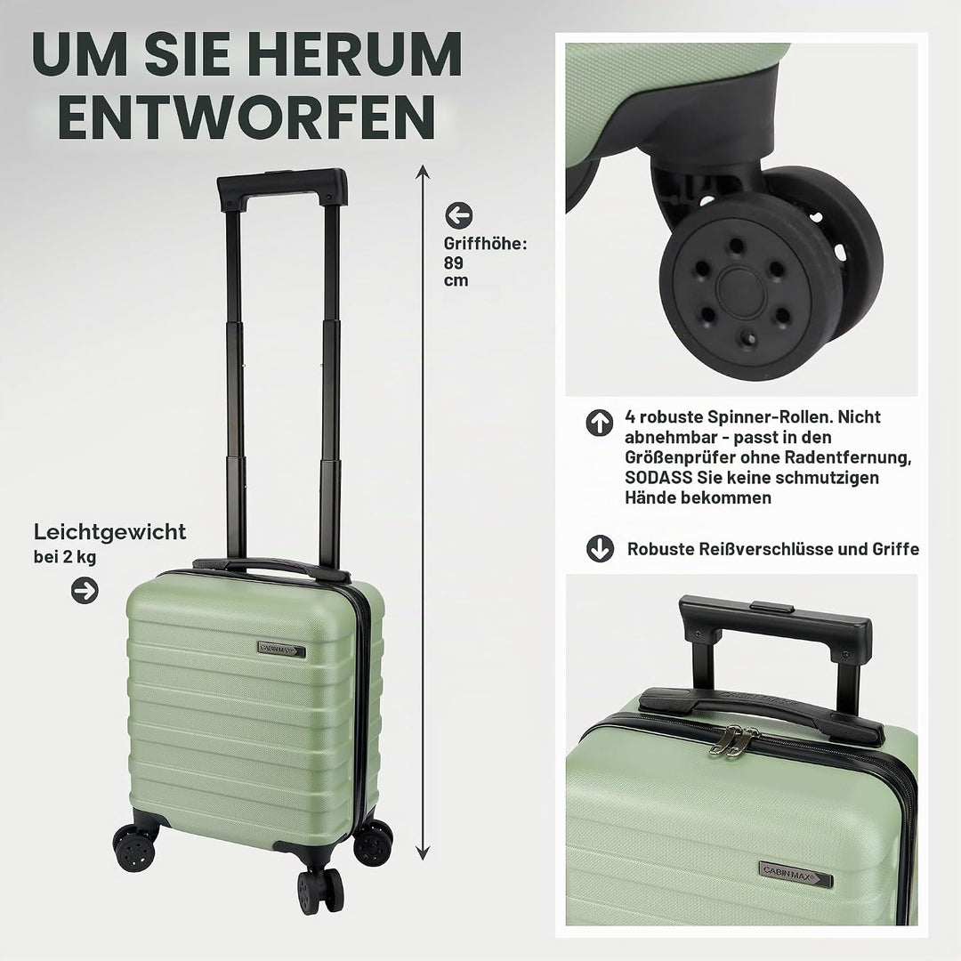 Cabin Max Anode Handgepäck-Koffer – Leicht, Hartschale, 4 Rollen, Zahlenschloss…, 40x30x20cm, Handge