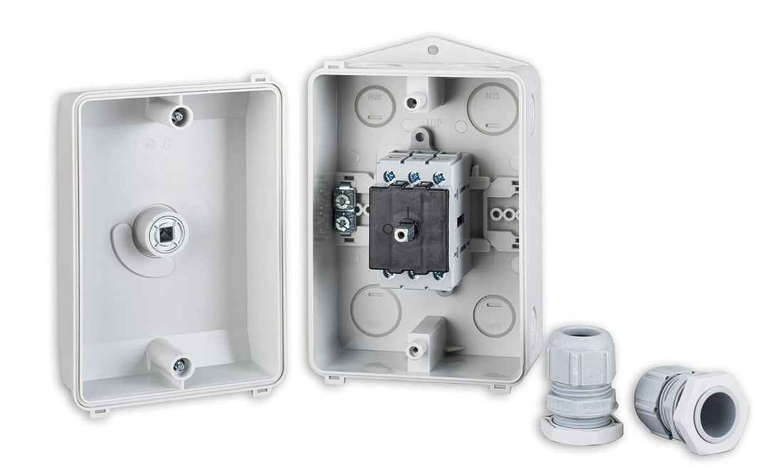 Sontheimer Reparaturschalter 25A 3-polig 10kW IP65, Not-Aus / Rot Gelb, 3x25 A