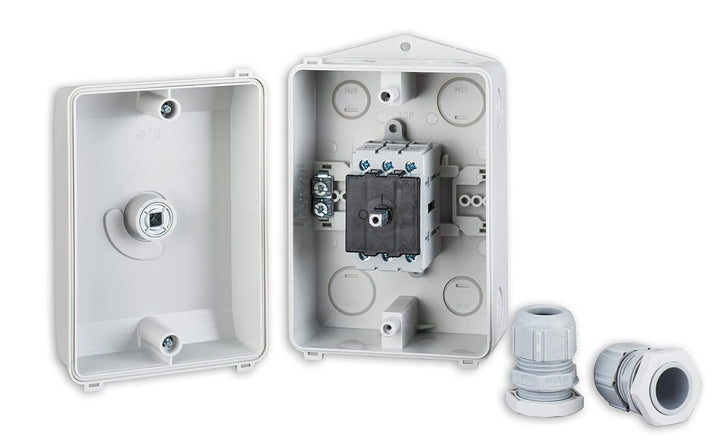 Sontheimer Reparaturschalter 25A 3-polig 10kW IP65, Not-Aus / Rot Gelb, 3x25 A