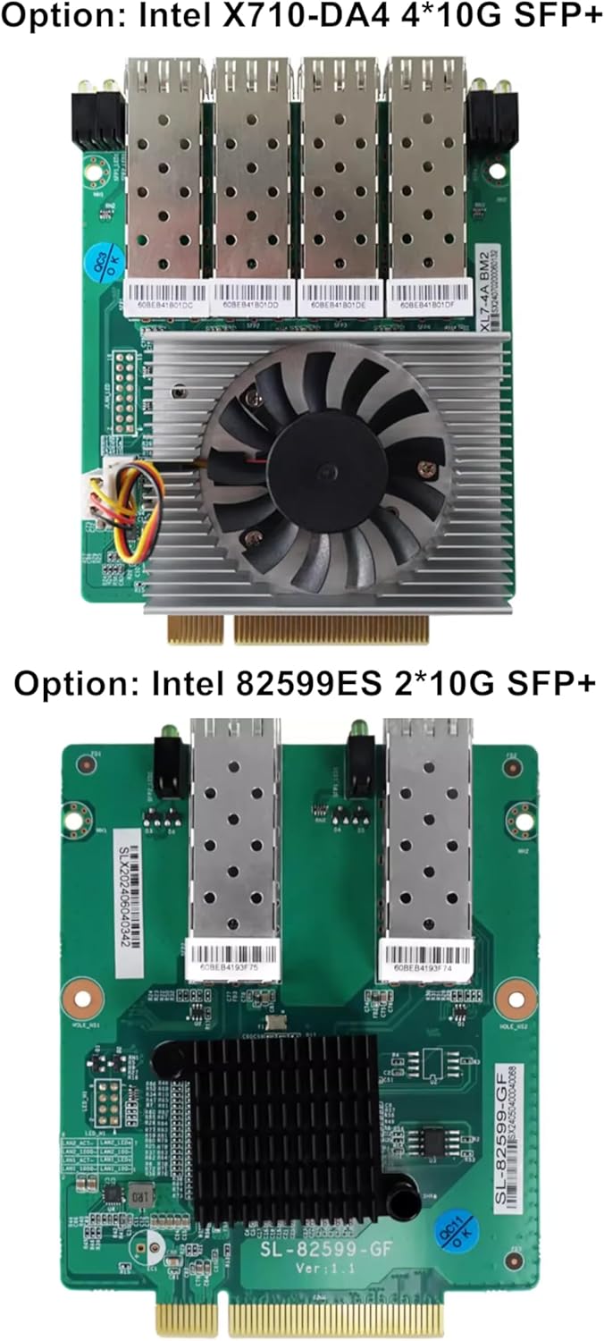 Ultra 9 185H Firewall Mini-PC 4X 2X 10G SFP 6 * 2,5G LAN vPro Thunderbolt 4 2xNVMe Home Lab Server U