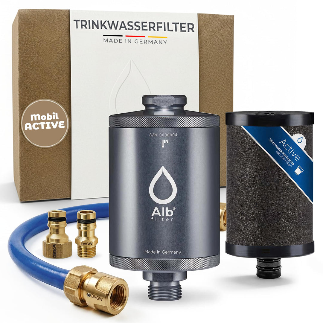 Alb Filter® MOBIL Active Trinkwasserfilter | Sauberes Trinkwasser unterwegs mit Boot, Yacht, Camping