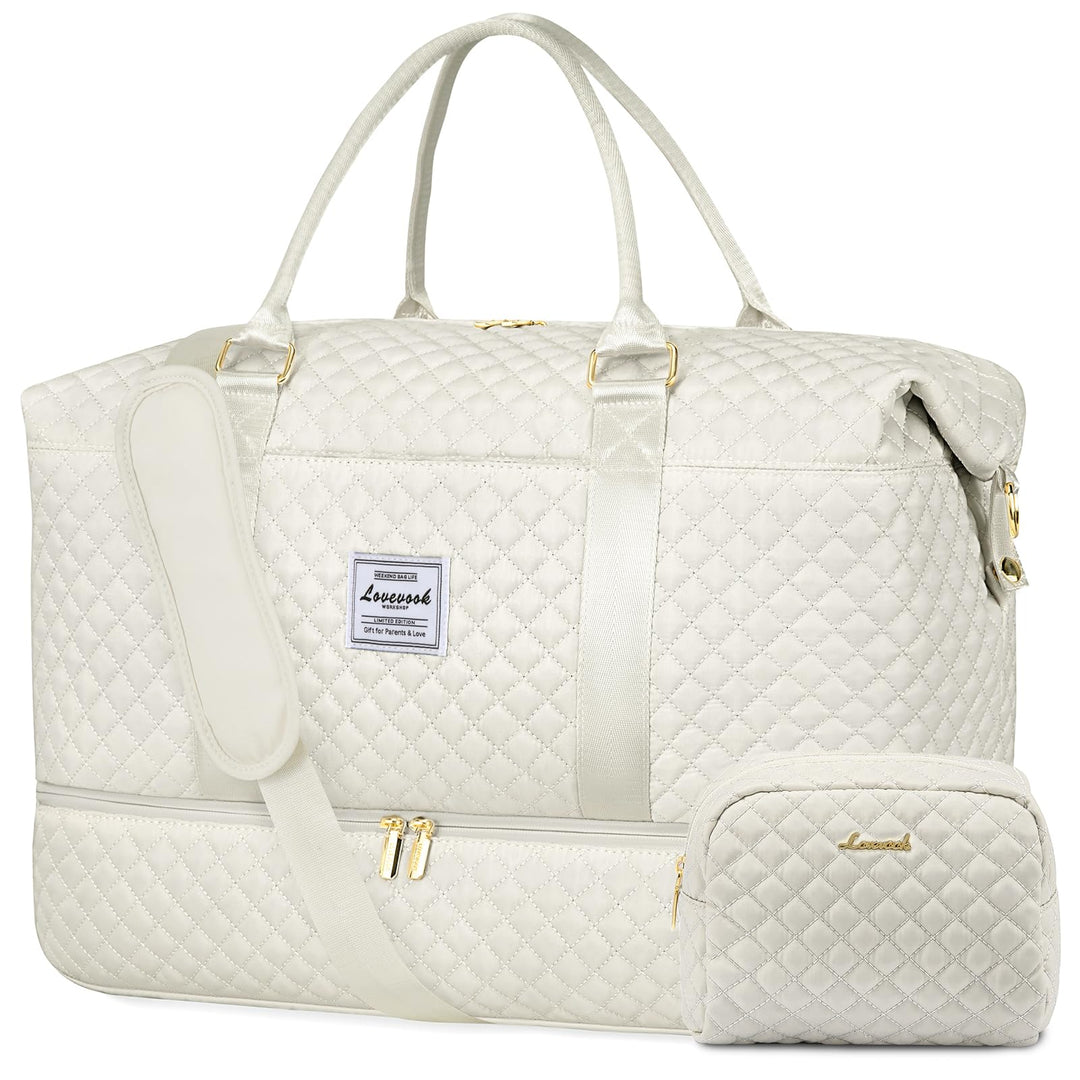 LOVEVOOK Sporttasche Damen Reisetasche Gross Weekender Travel Duffle Bag mit Kulturbeutel Handgepäck