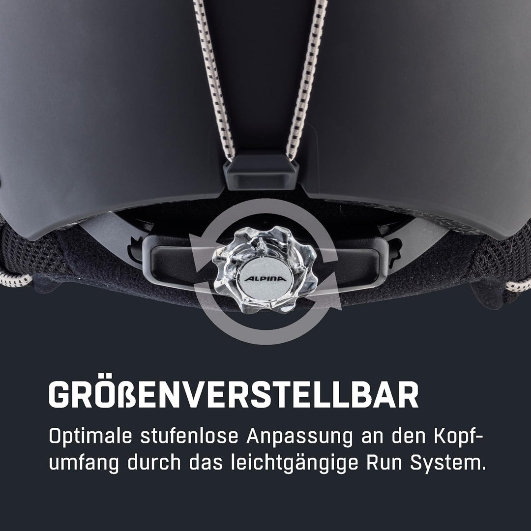 ALPINA ZUPO - Sicherer, Stossabsorbierender, Belüfteter & Schlagfester Skihelm Für Kinder black matt