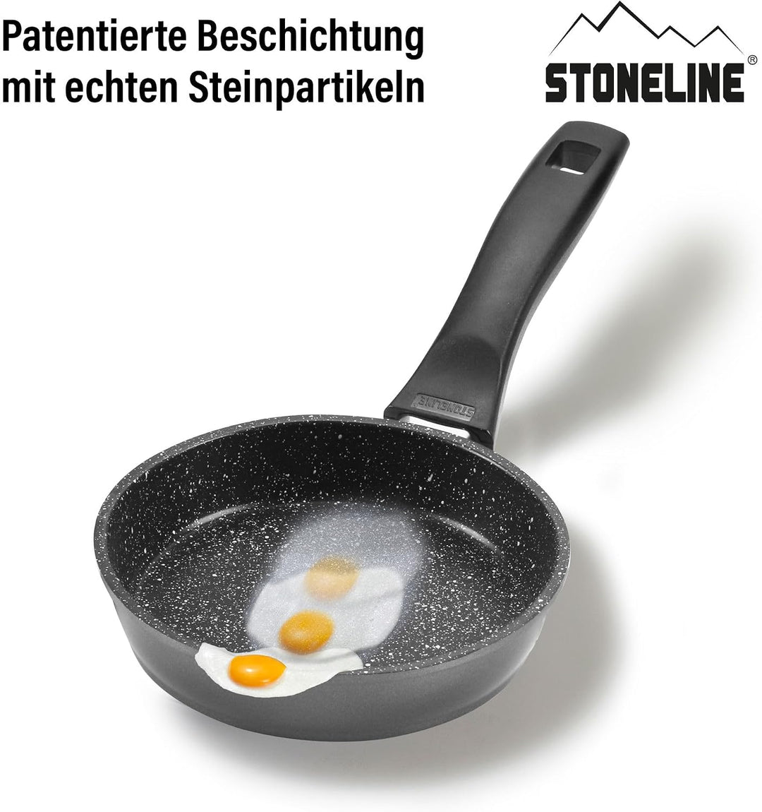 STONELINE Bratpfanne, 14 cm, antihaftbeschichtete Pfanne mit echten Steinpartikeln, alle Herdarten i